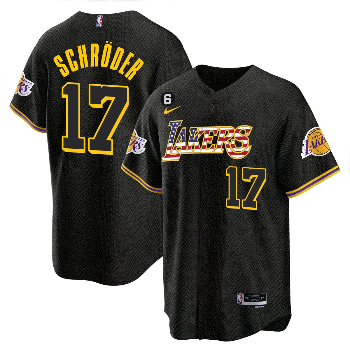 LAL Flag Baseball Jersey - Stitched