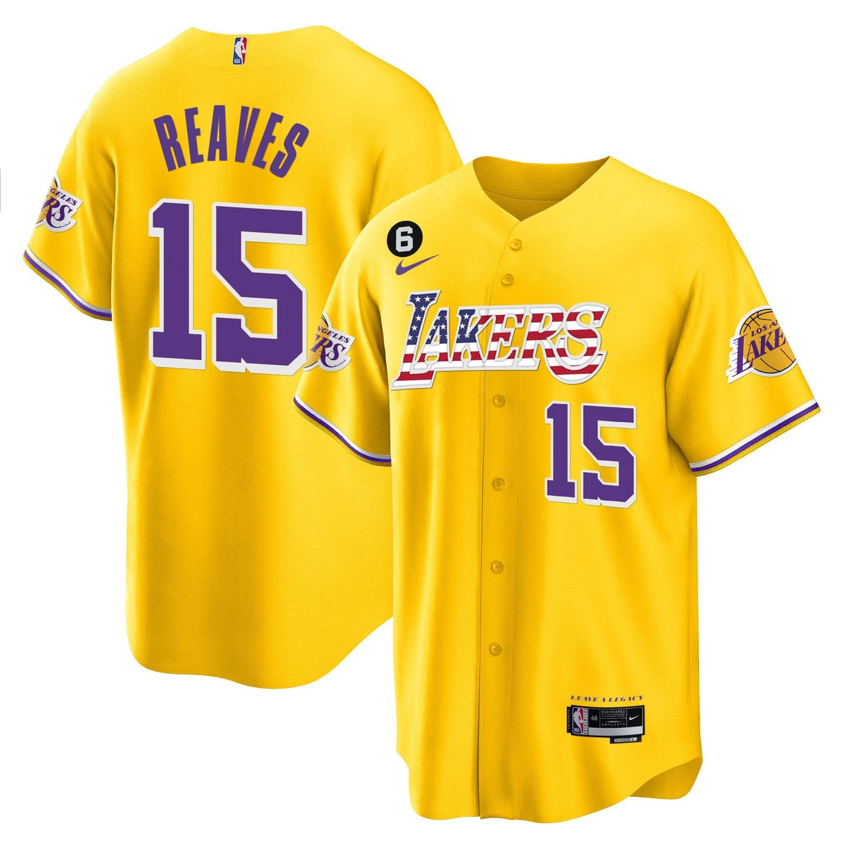 LAL Flag Baseball Jersey - Stitched