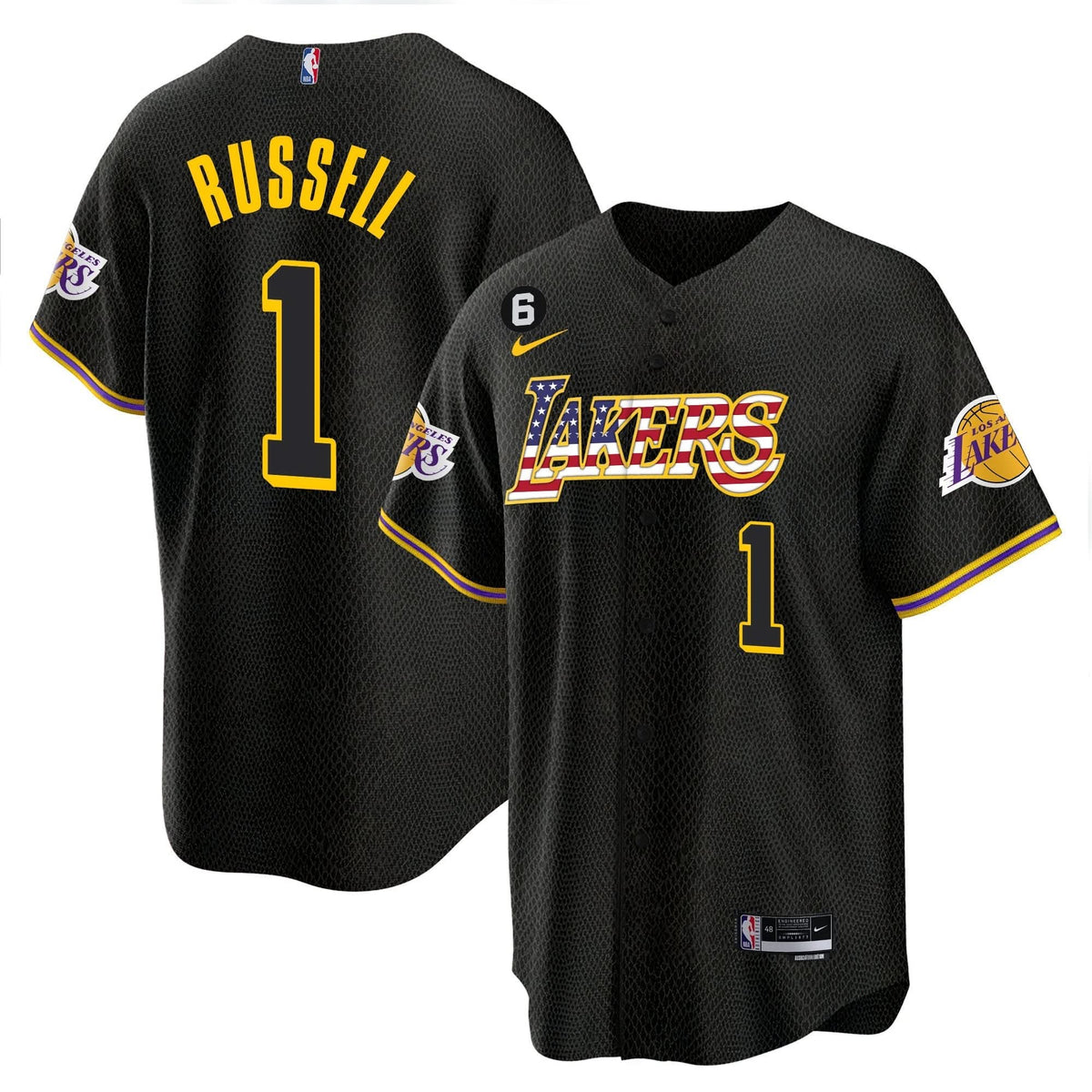 LAL Flag Baseball Jersey - Stitched