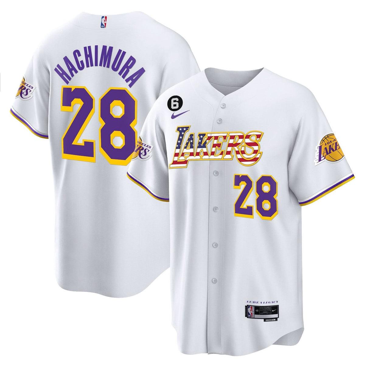 LAL Flag Baseball Jersey - Stitched