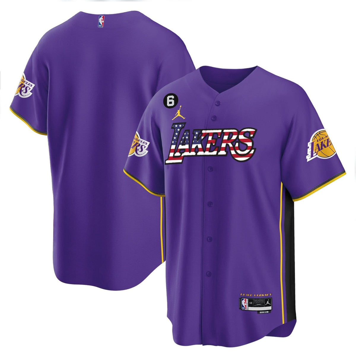 LAL Flag Baseball Jersey - Stitched