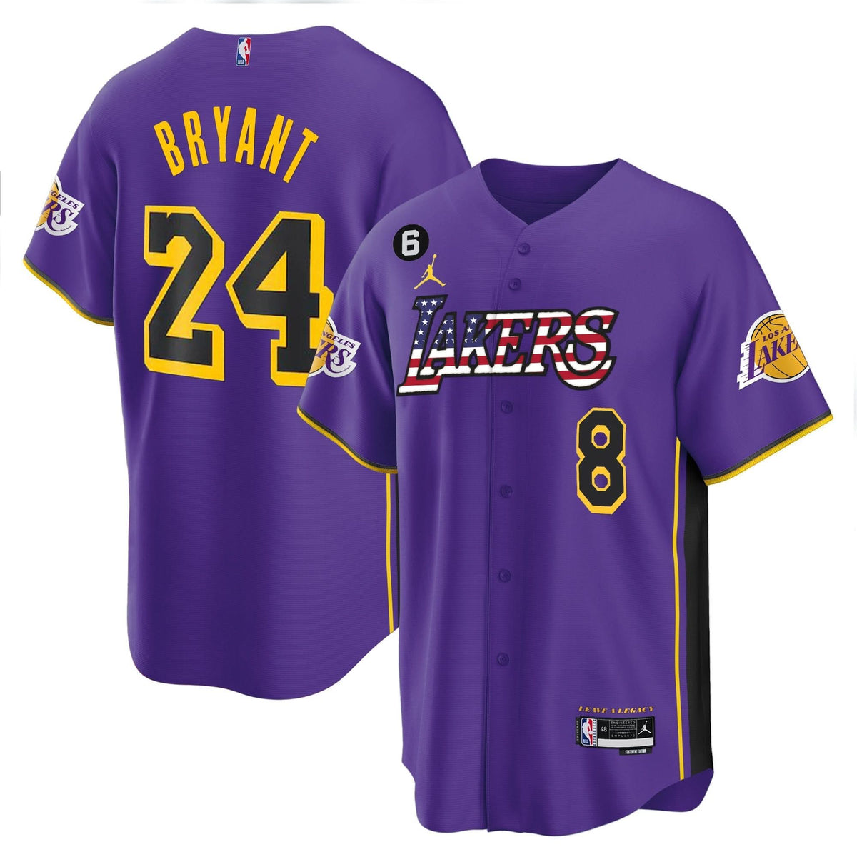 LAL Flag Baseball Jersey - Stitched