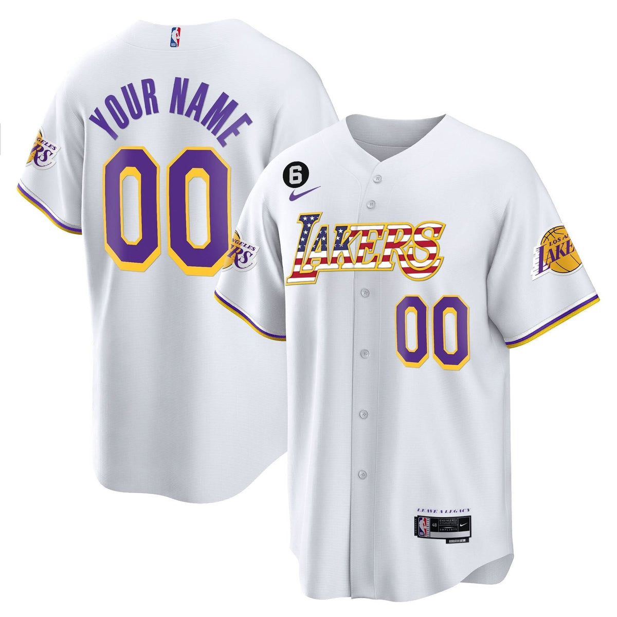 LAL Flag Baseball Custom Jersey - Stitched