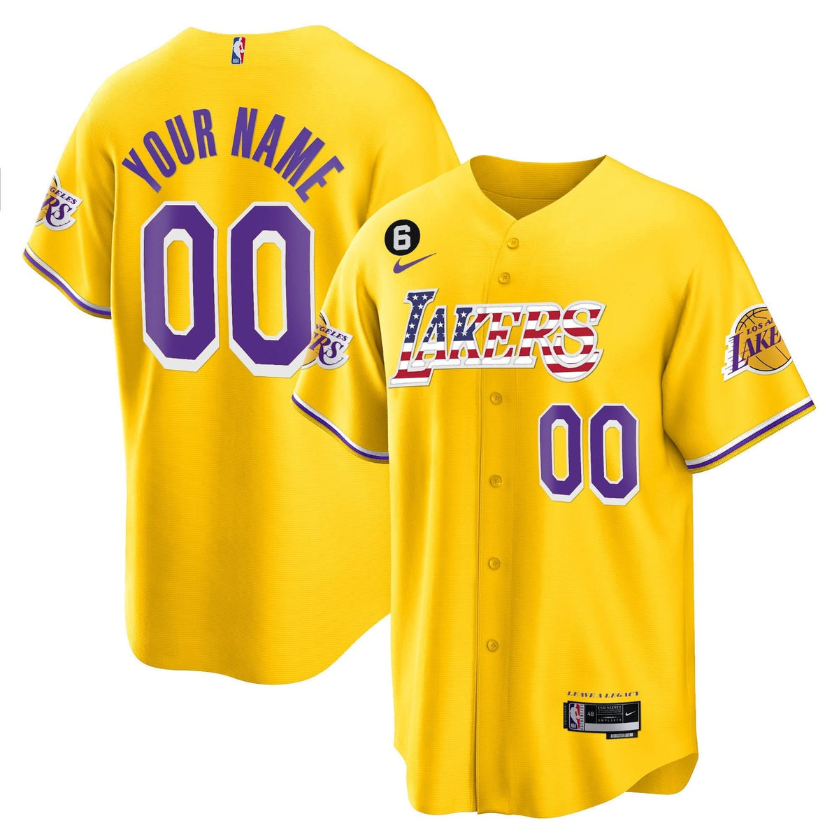 LAL Flag Baseball Custom Jersey - Stitched