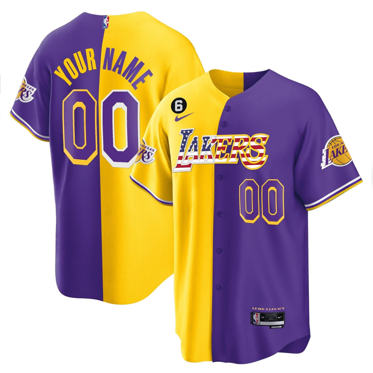 LAL Flag Baseball Custom Jersey - Stitched