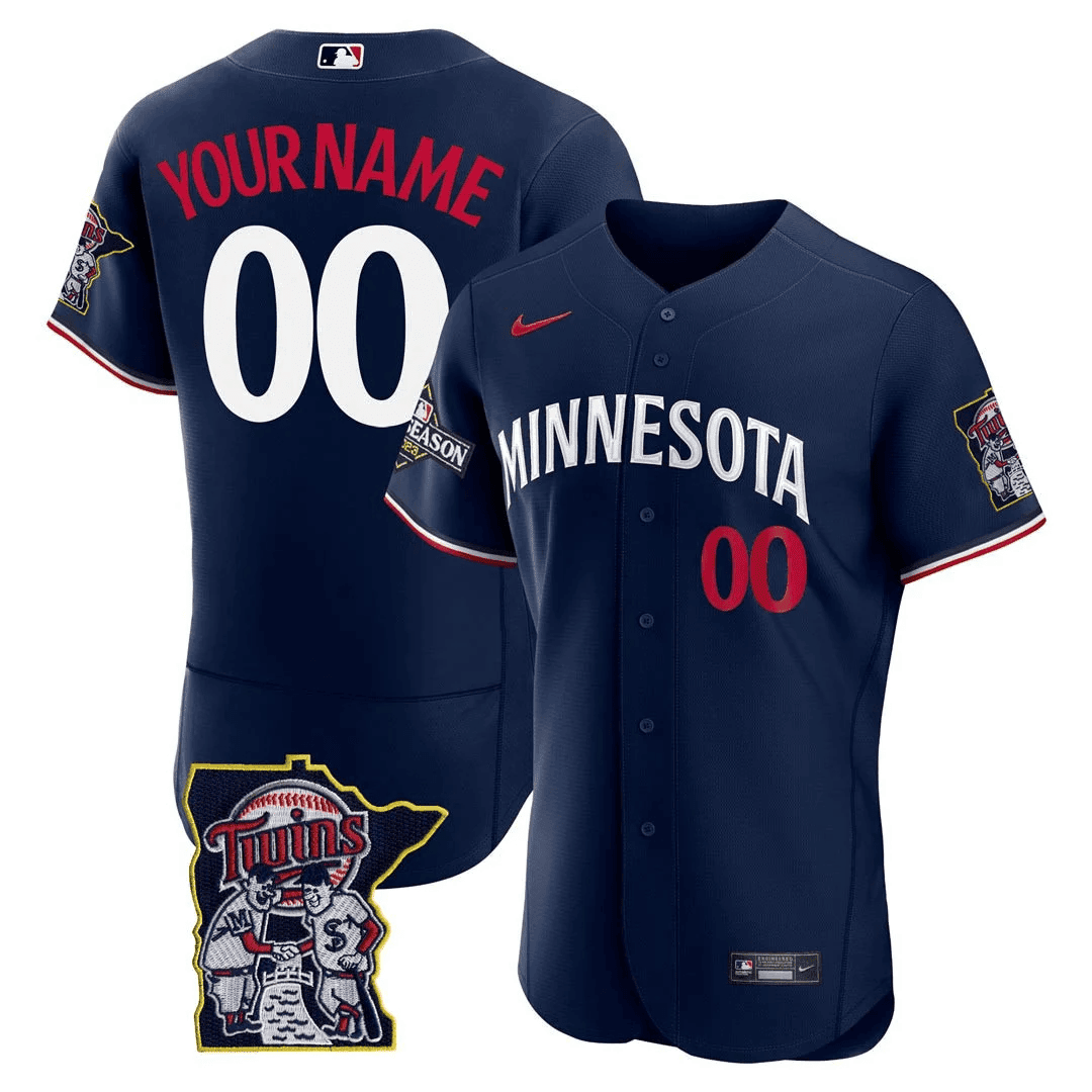MT Flex Base Postseason Patch Custom Jersey - Stitched