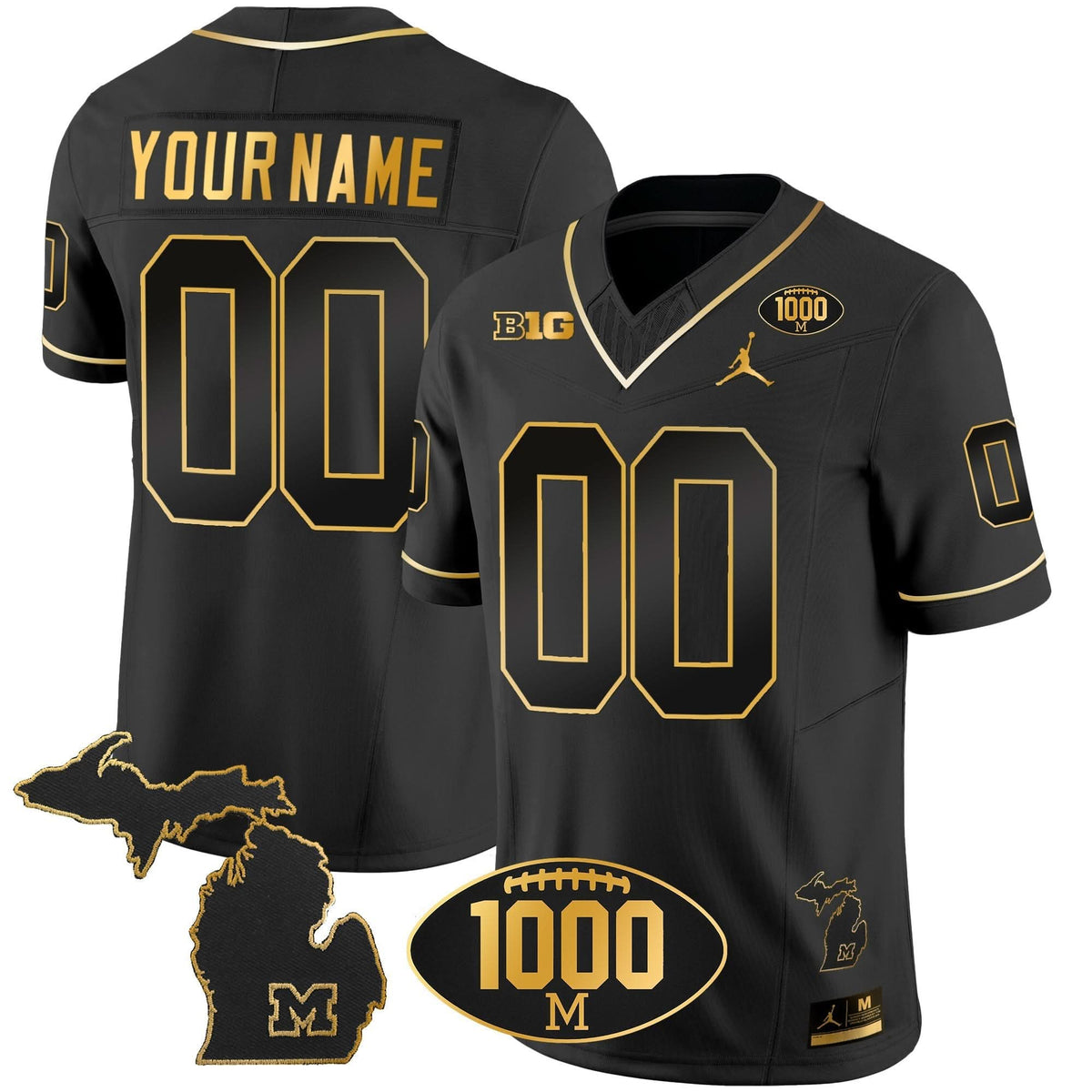 MW 1000 Wins Patch Gold Custom Jersey V2