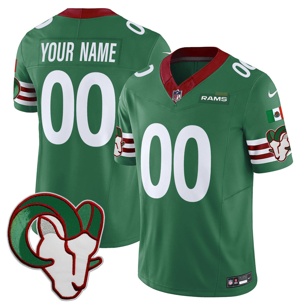 LAR Mexico Vapor Limited Custom Jersey - Stitched