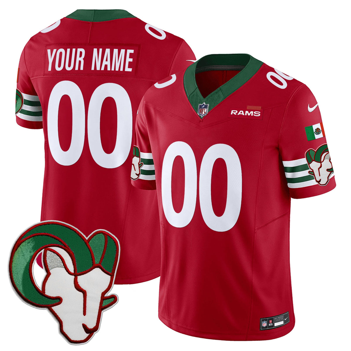LAR Mexico Vapor Limited Custom Jersey - Stitched