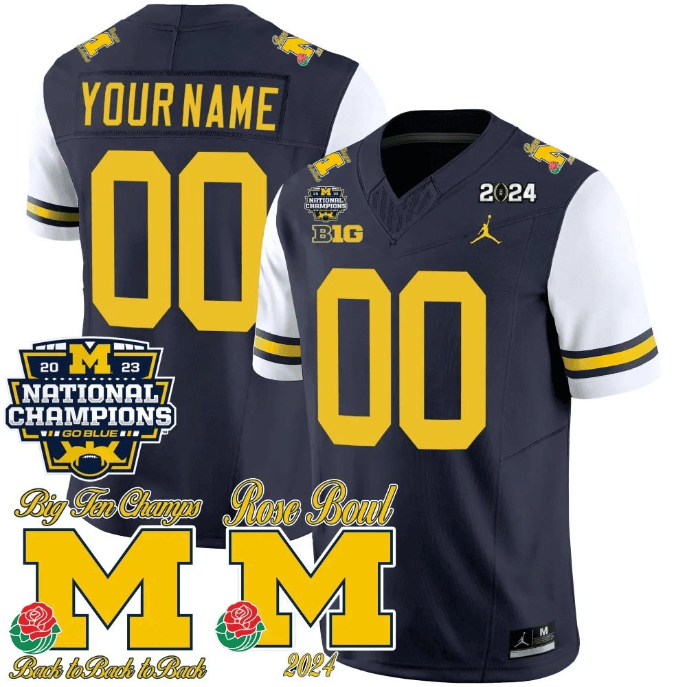 MW 2023 National Champions & Rose Bowl Patch Vapor Custom Jersey
