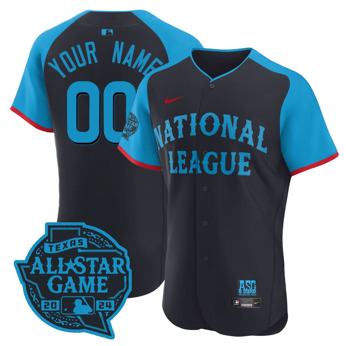 Custom Nation League 2024 MLB All-Star Game Player Flex Base Jersey - Stitched