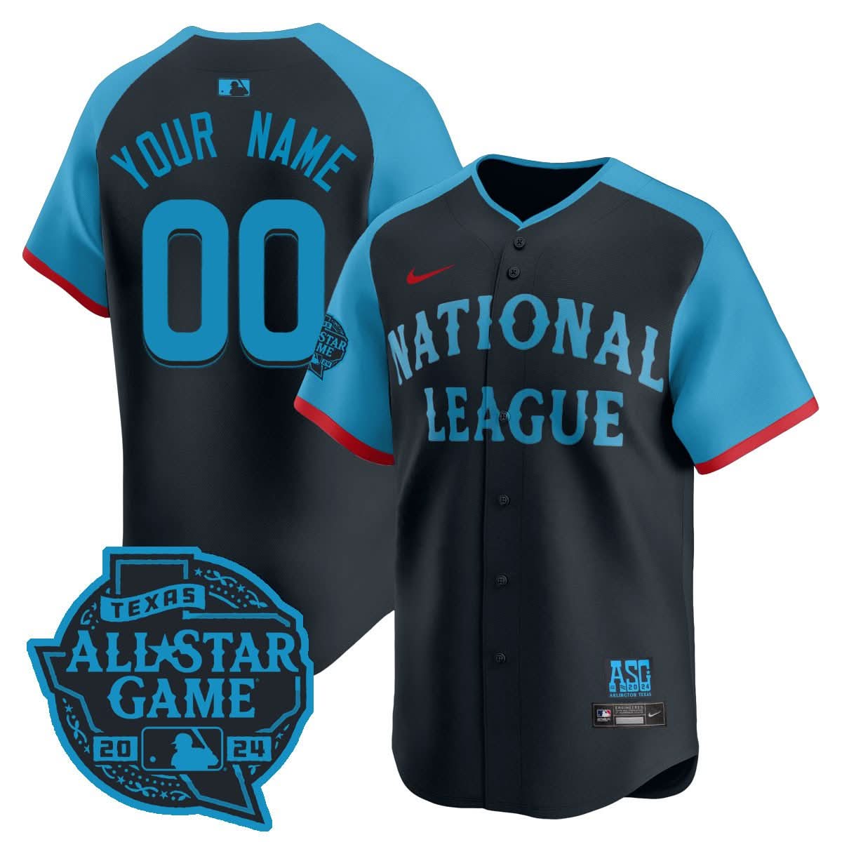 Custom Nation League 2024 MLB All-Star Game Player Cool Base Jersey - Stitched