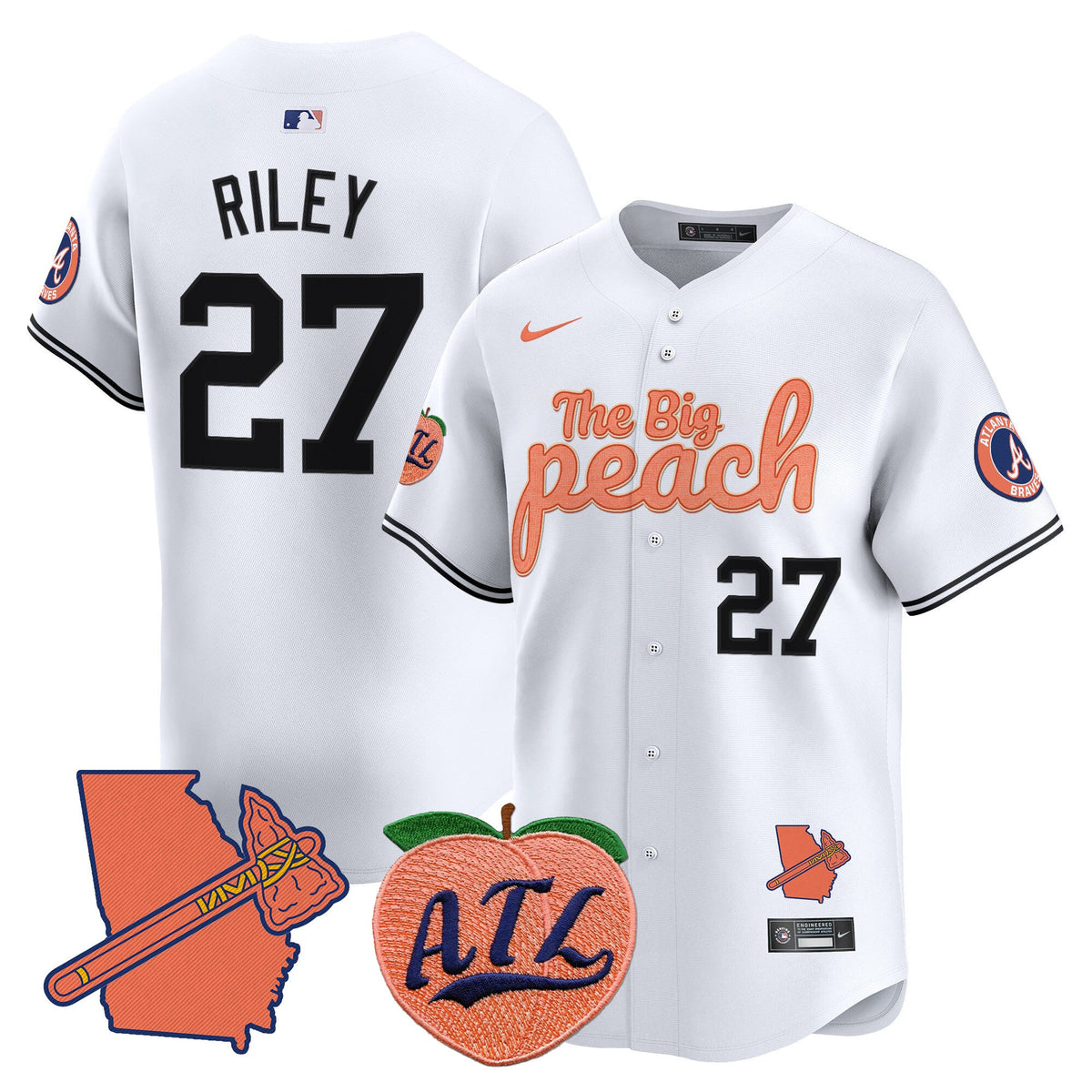 ATL The Big Peach Vapor Premier Limited Jersey - Stitched