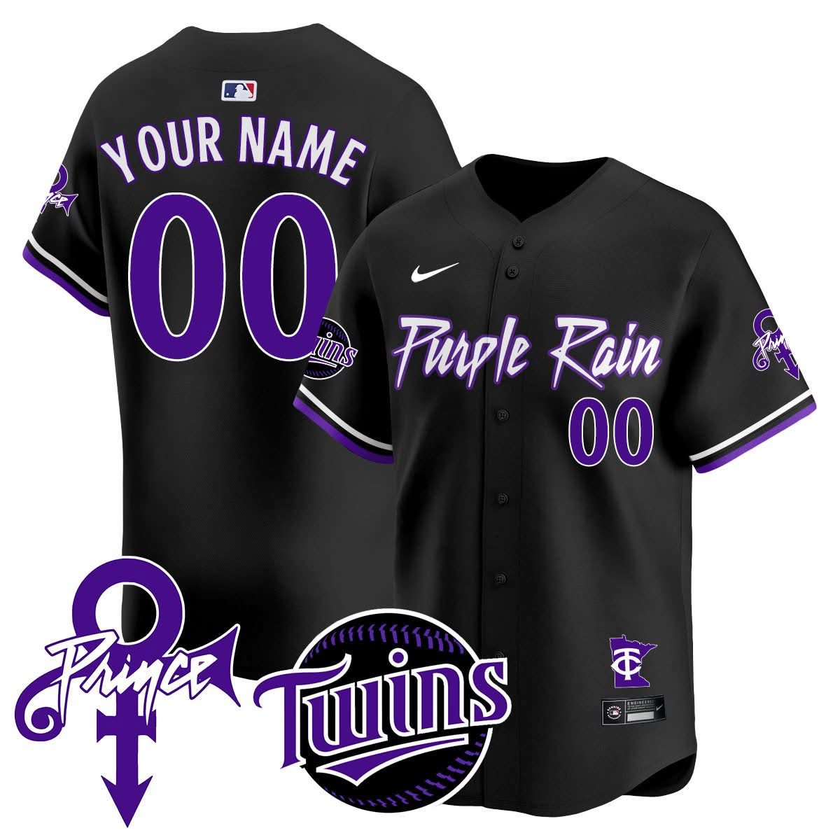 Custom MT Prince Patch Limited Jersey N1 - Stitched
