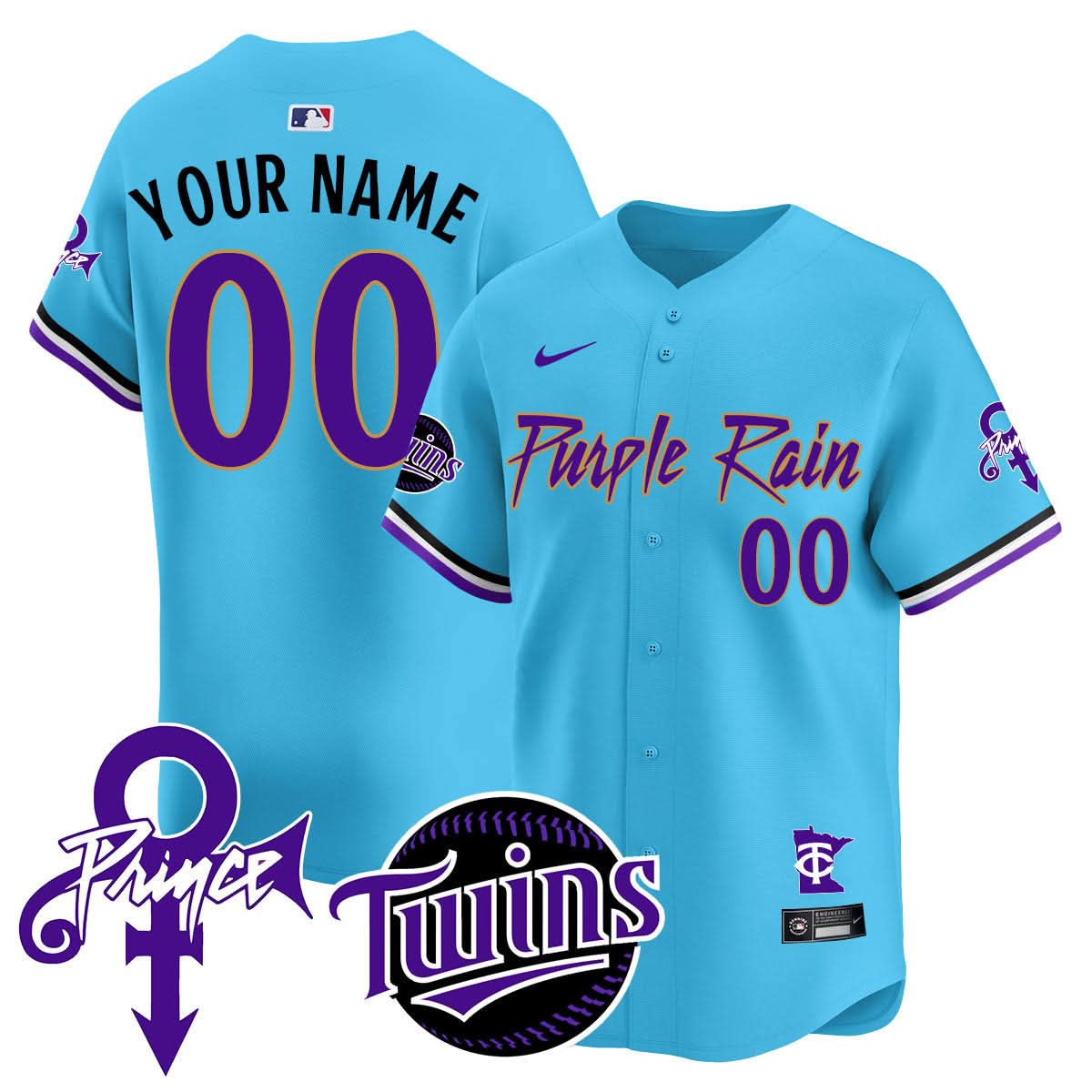 Custom MT Prince Patch Limited Jersey N1 - Stitched