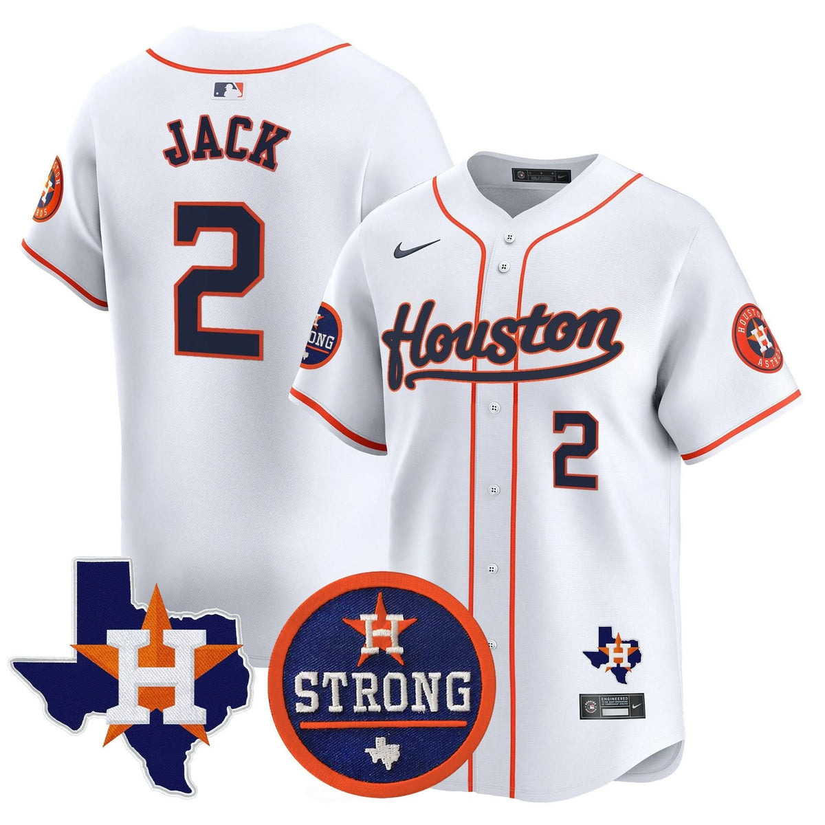 HA Houston Strong Patch Vapor Premier Limited Jersey - Stitched