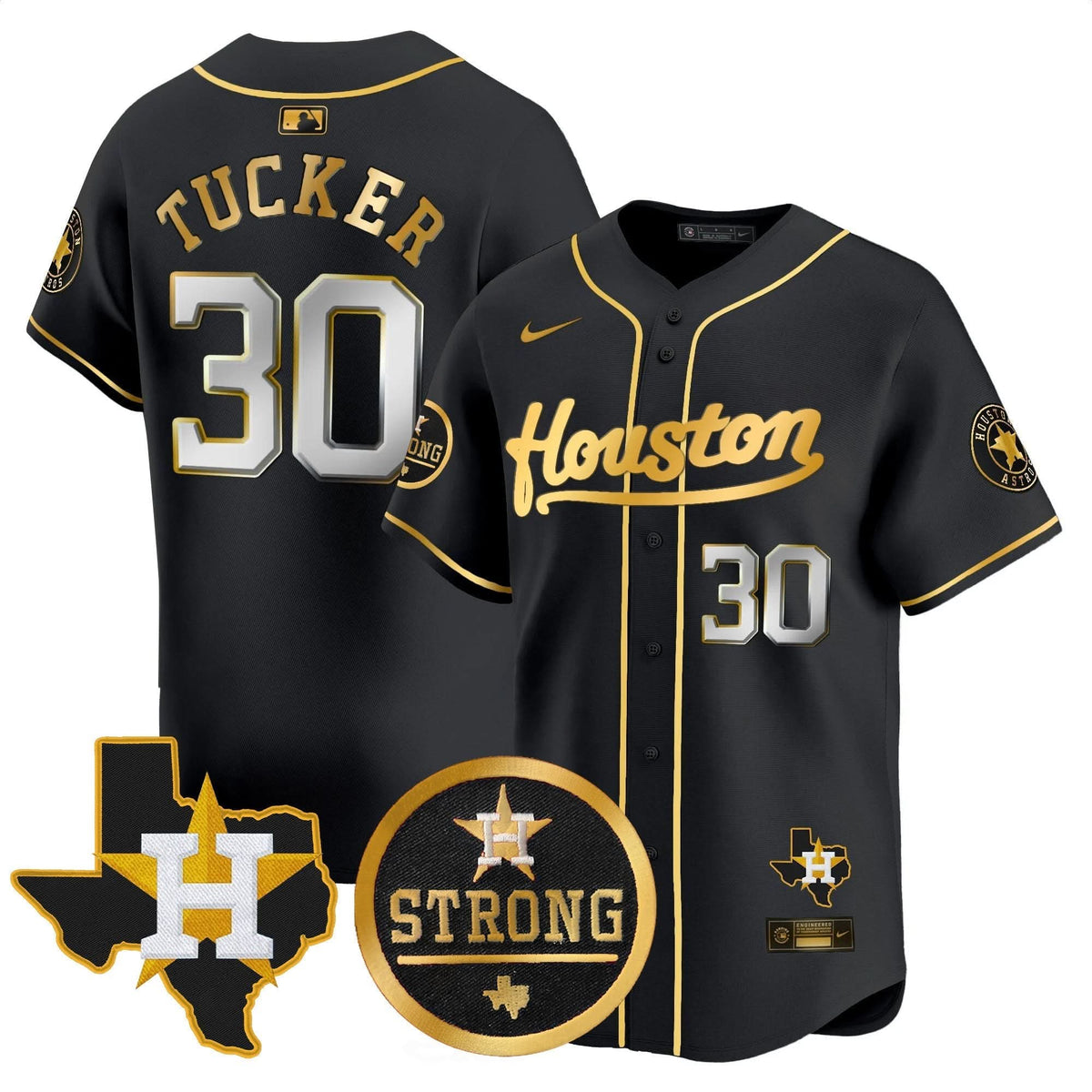 HA Houston Strong Patch Vapor Premier Limited Jersey - Stitched