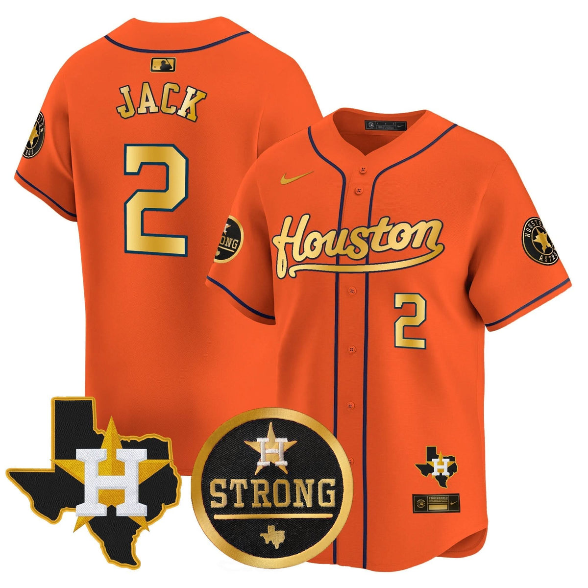 HA Houston Strong Patch Vapor Premier Limited Jersey - Stitched