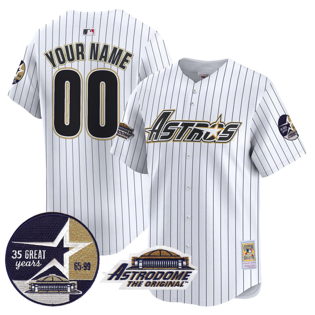 HA 1999 Throwback 35th & Astrodome Patch Vapor Premier Limited Custom Jersey V3 - Stitched