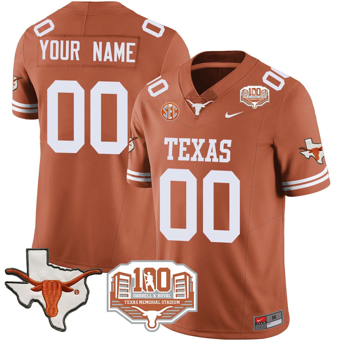 Custom TL 2024 Vapor Jersey - 100 years of Darrell K Royal