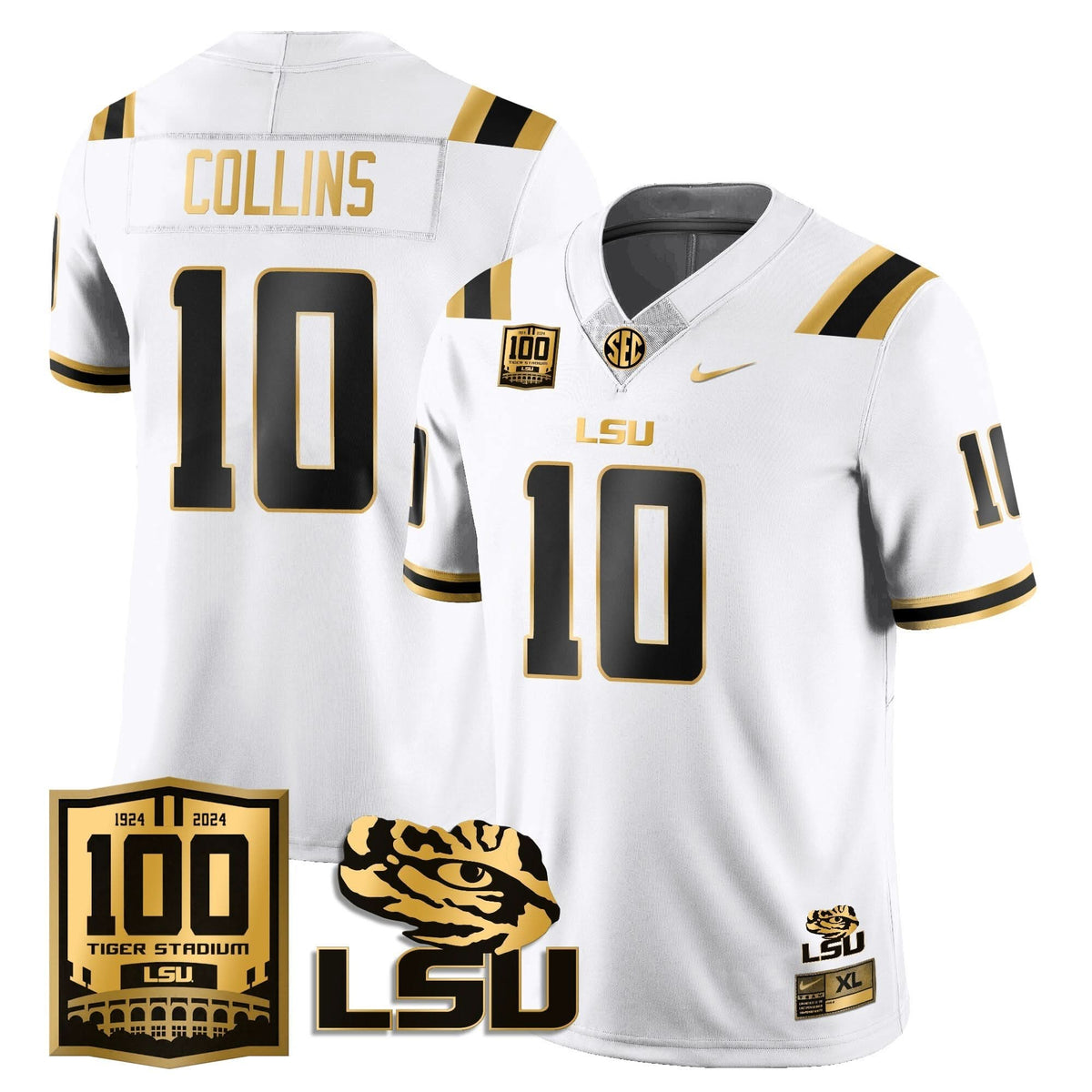 LSU Football 2024 Vapor Jersey - 100th Tigers Stadium