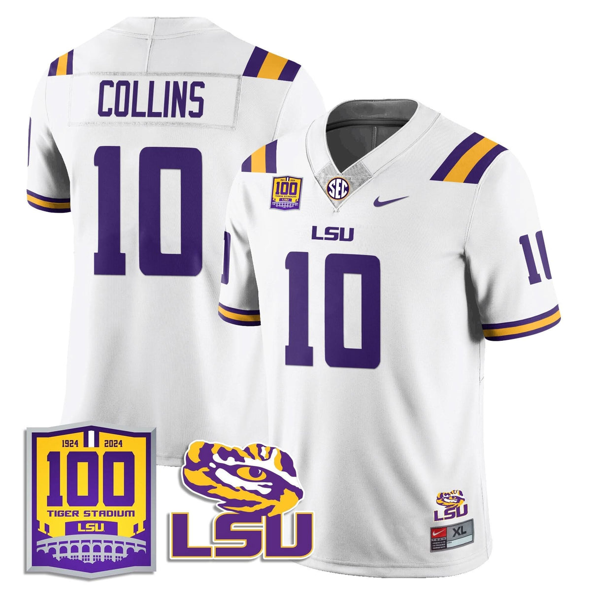 LSU Football 2024 Vapor Jersey - 100th Tigers Stadium