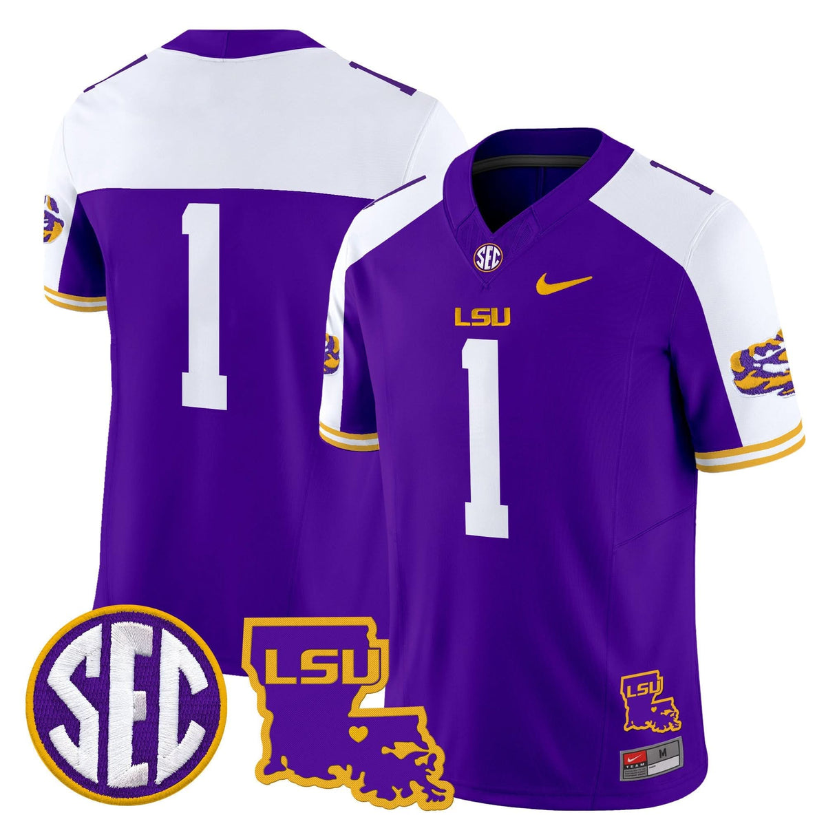LSU 2025 Louisiana Patch Vapor Limited Jersey