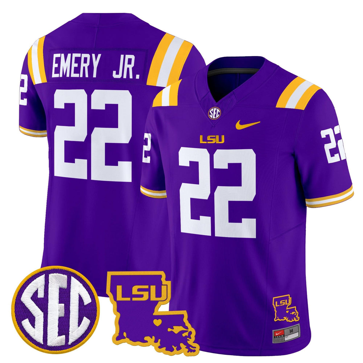 LSU 2025 Louisiana Patch Vapor Limited Jersey