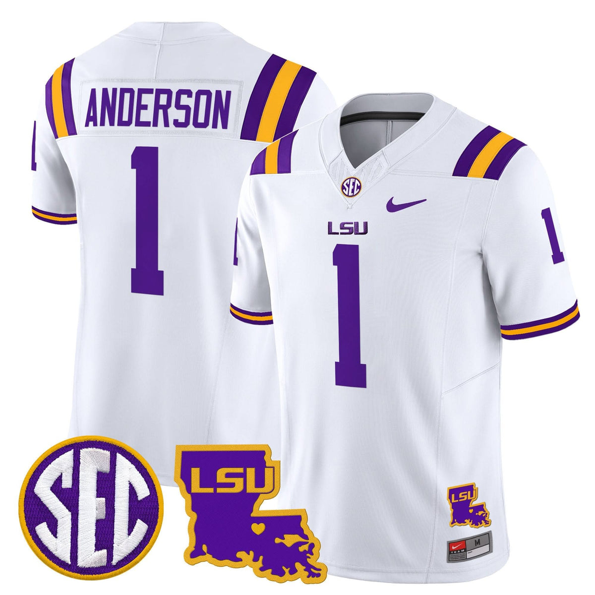 LSU 2025 Louisiana Patch Vapor Limited Jersey