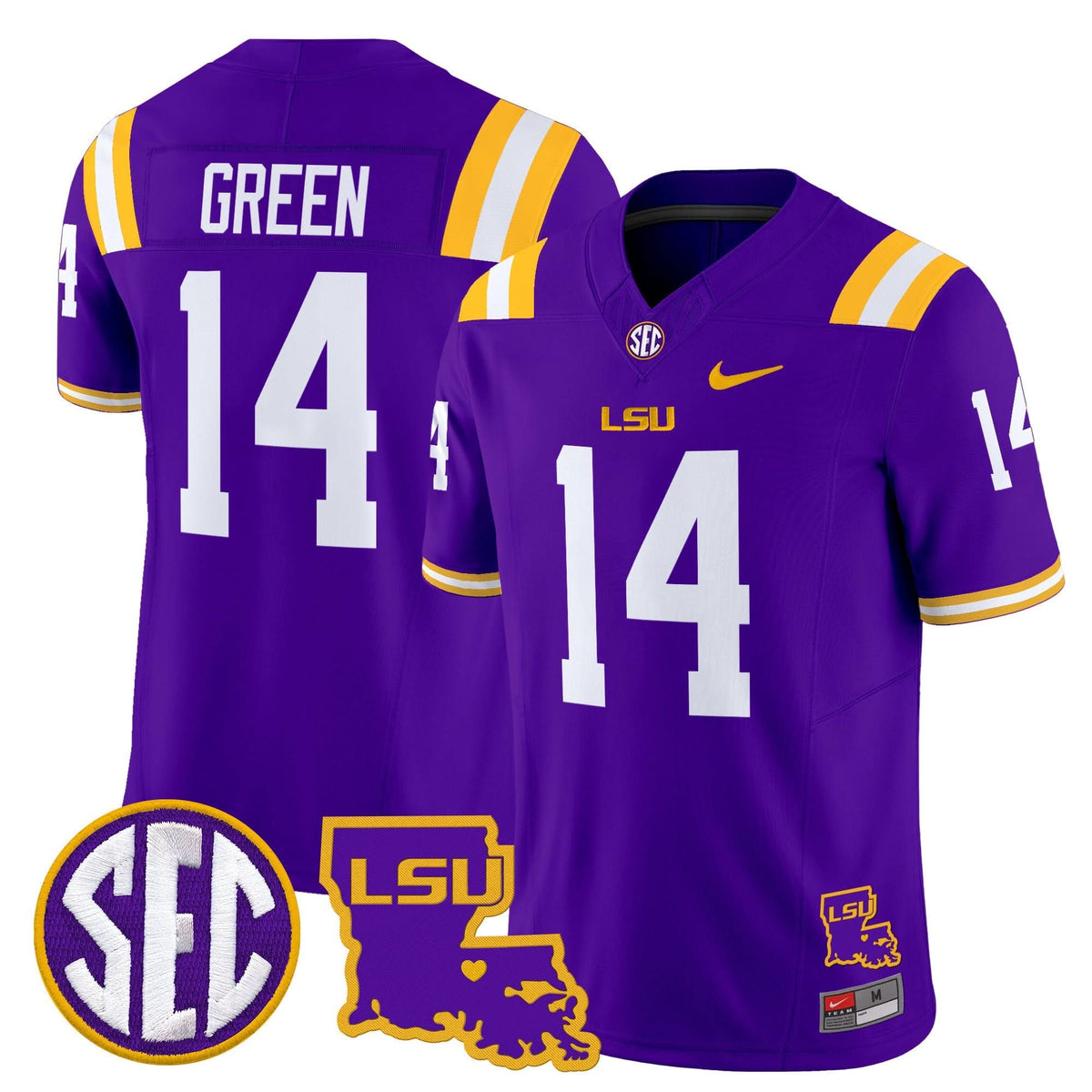LSU 2025 Louisiana Patch Vapor Limited Jersey