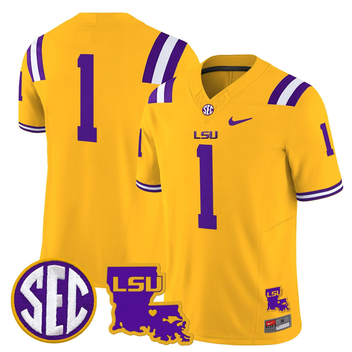 LSU 2025 Louisiana Patch Vapor Limited Jersey