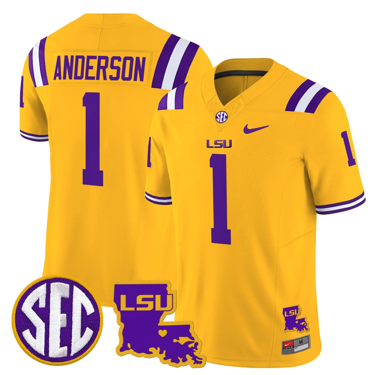 LSU 2025 Louisiana Patch Vapor Limited Jersey