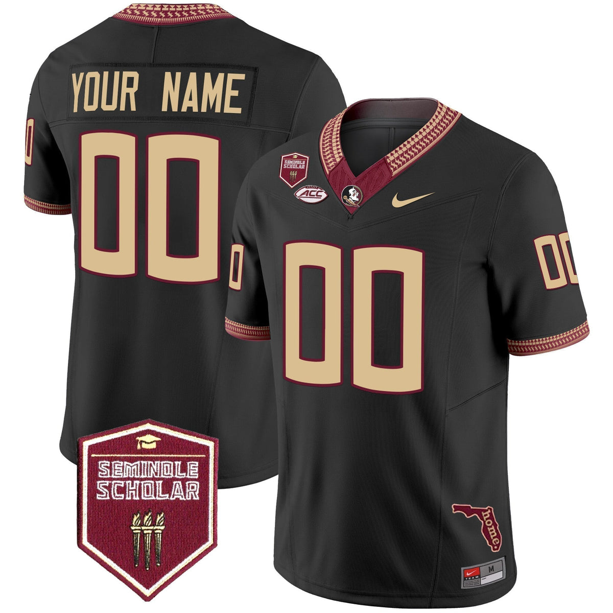 FSS 2025 Seminole Scholar Patch Vapor Limited Custom Jersey