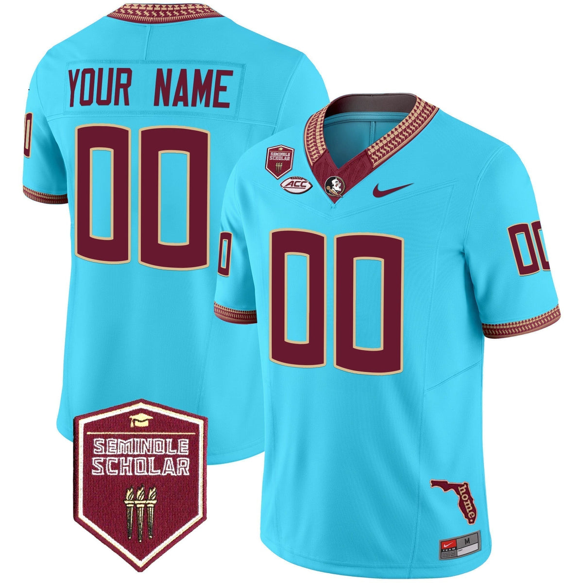 FSS 2025 Seminole Scholar Patch Vapor Limited Custom Jersey