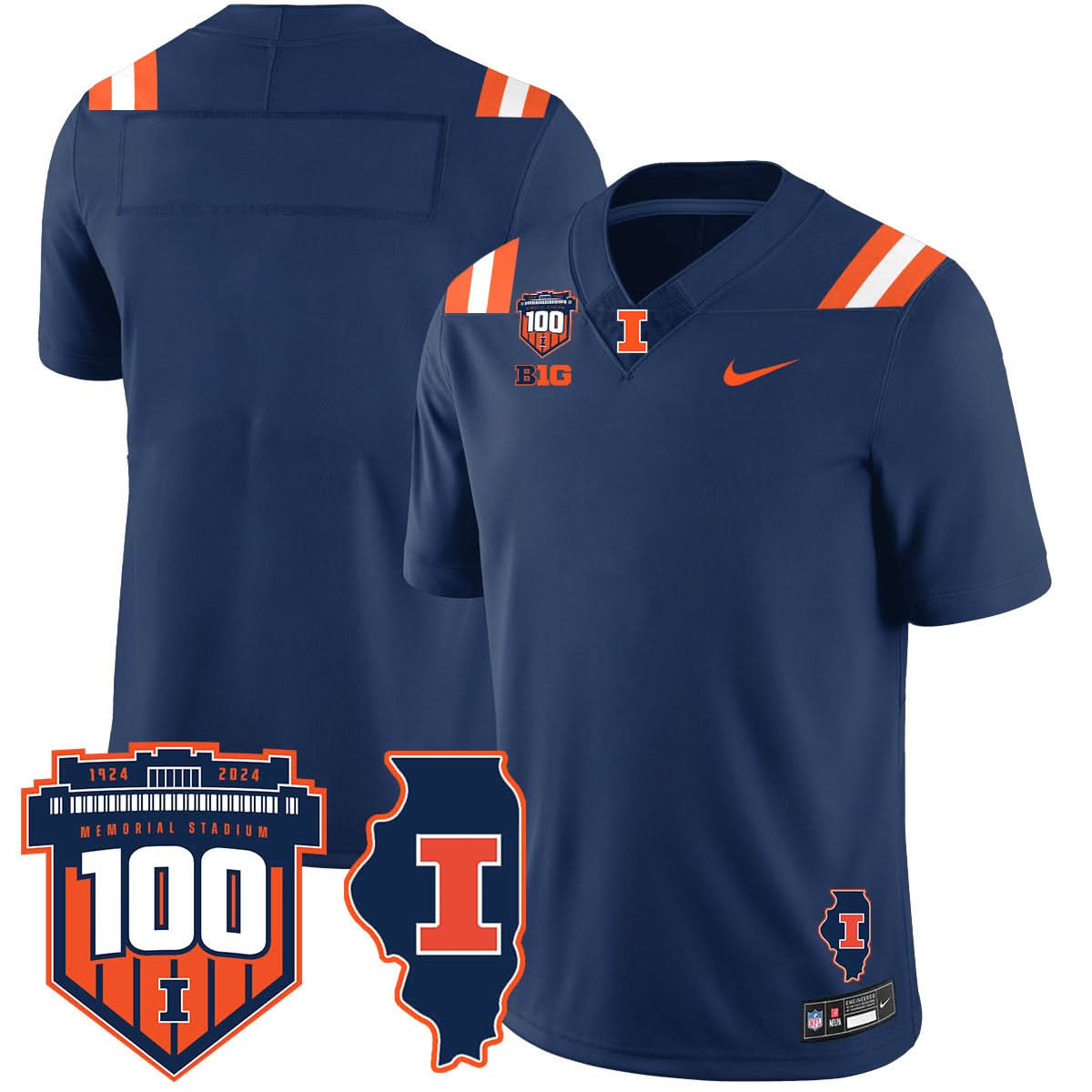 Illinois Football Vapor Jersey