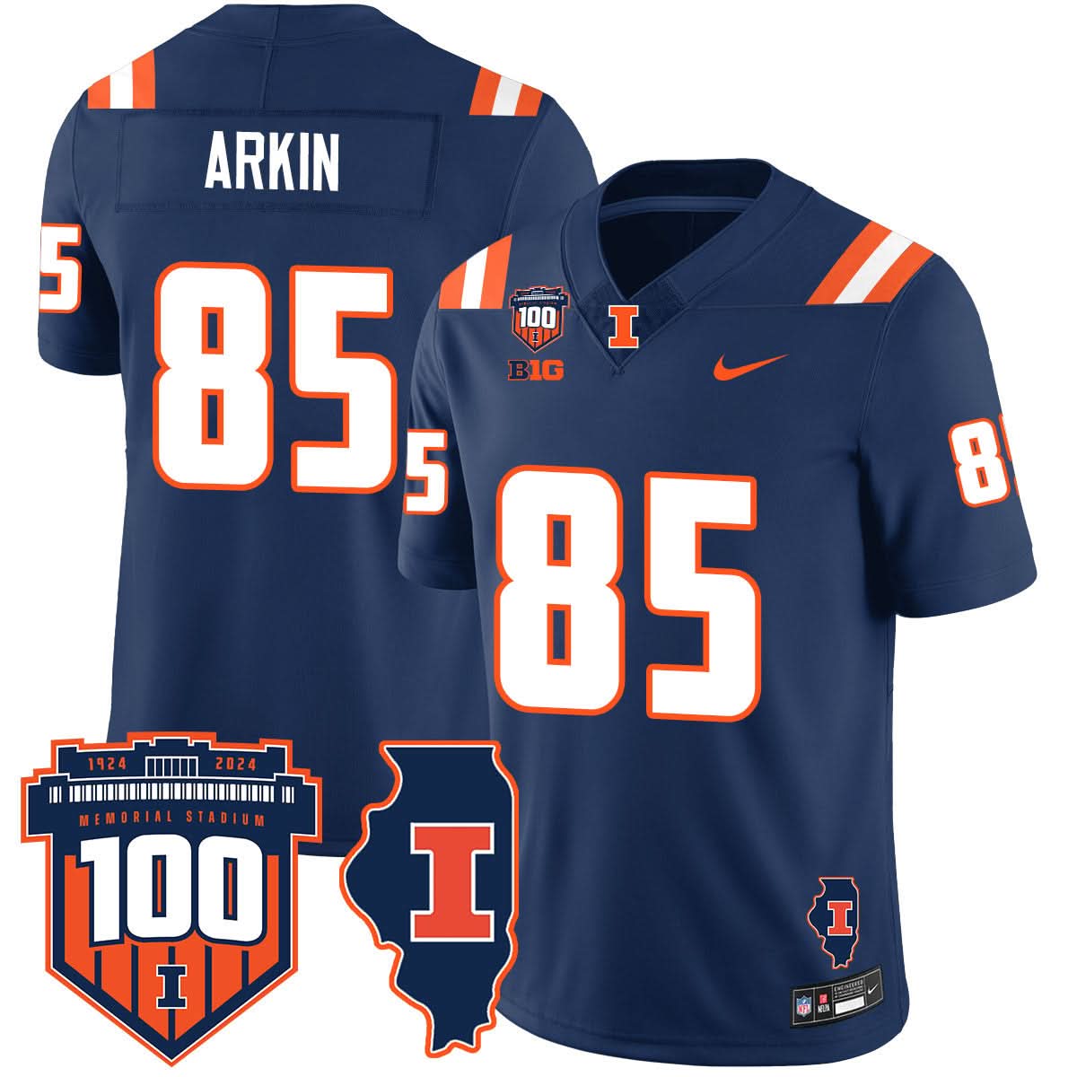 Illinois Football Vapor Jersey