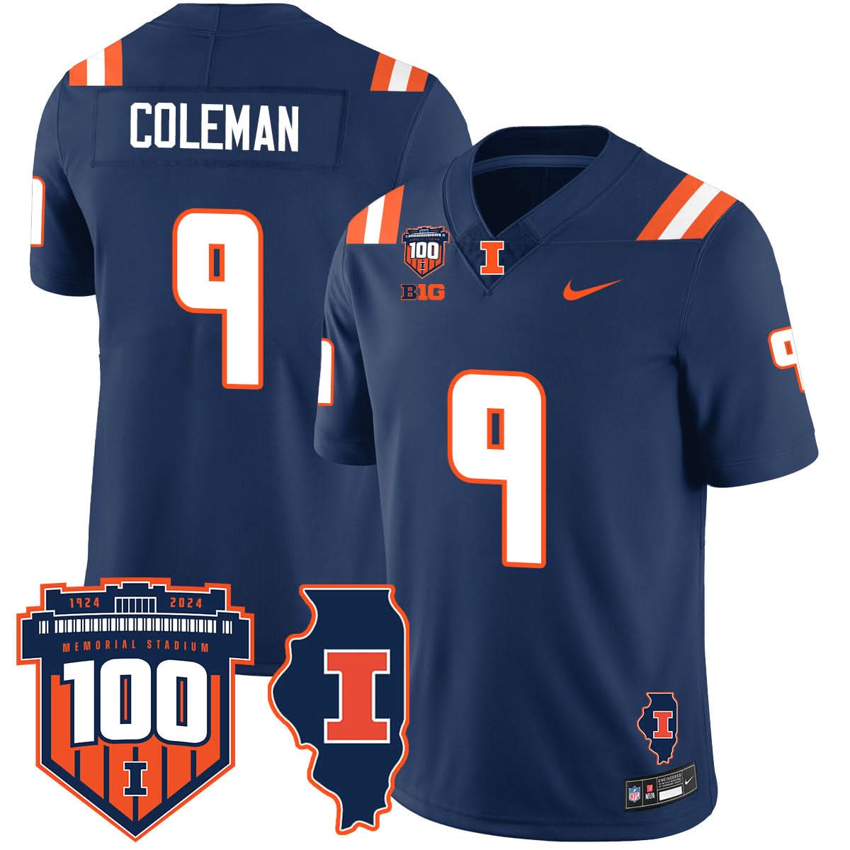 Illinois Football Vapor Jersey