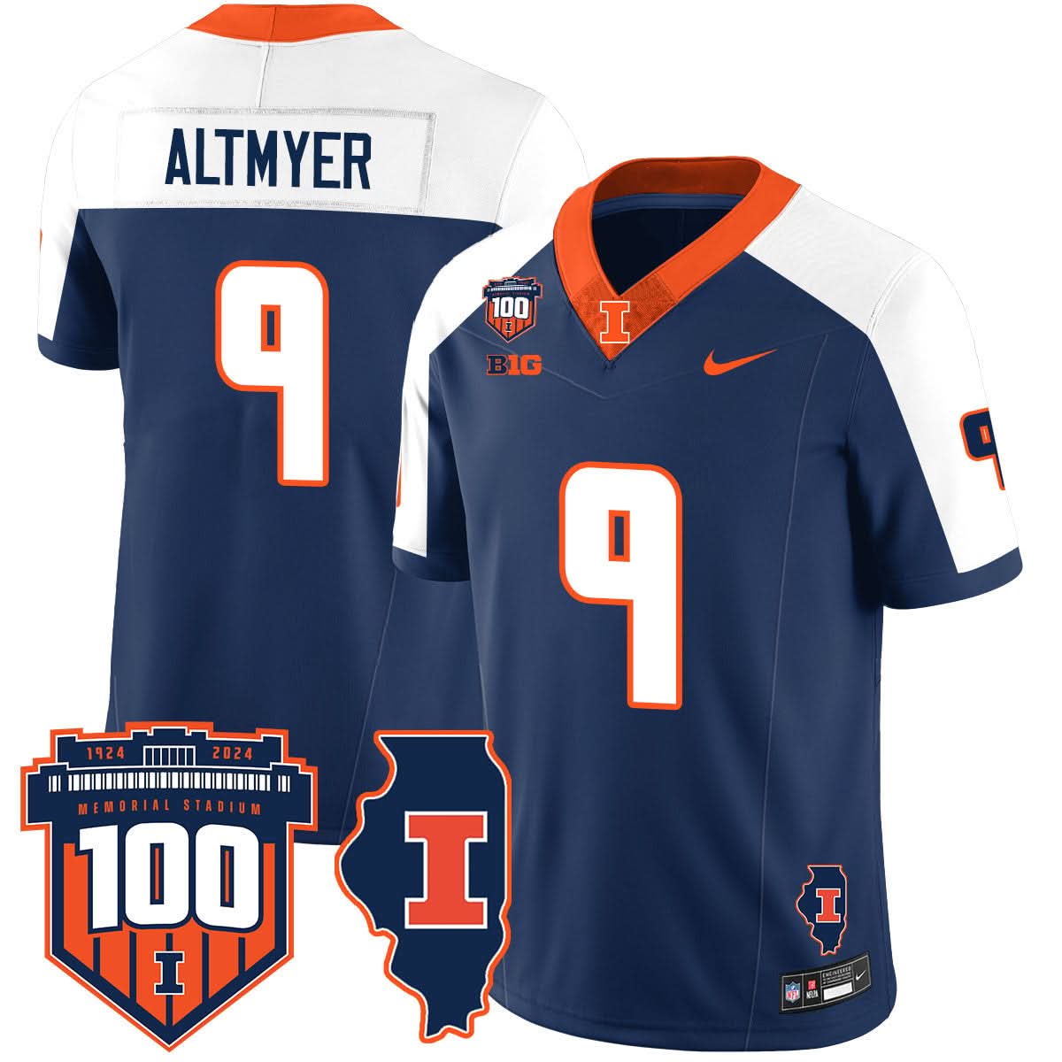 Illinois Football Vapor Jersey