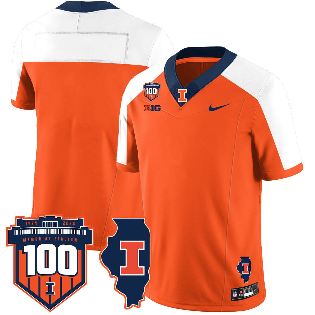 Illinois Football Vapor Jersey