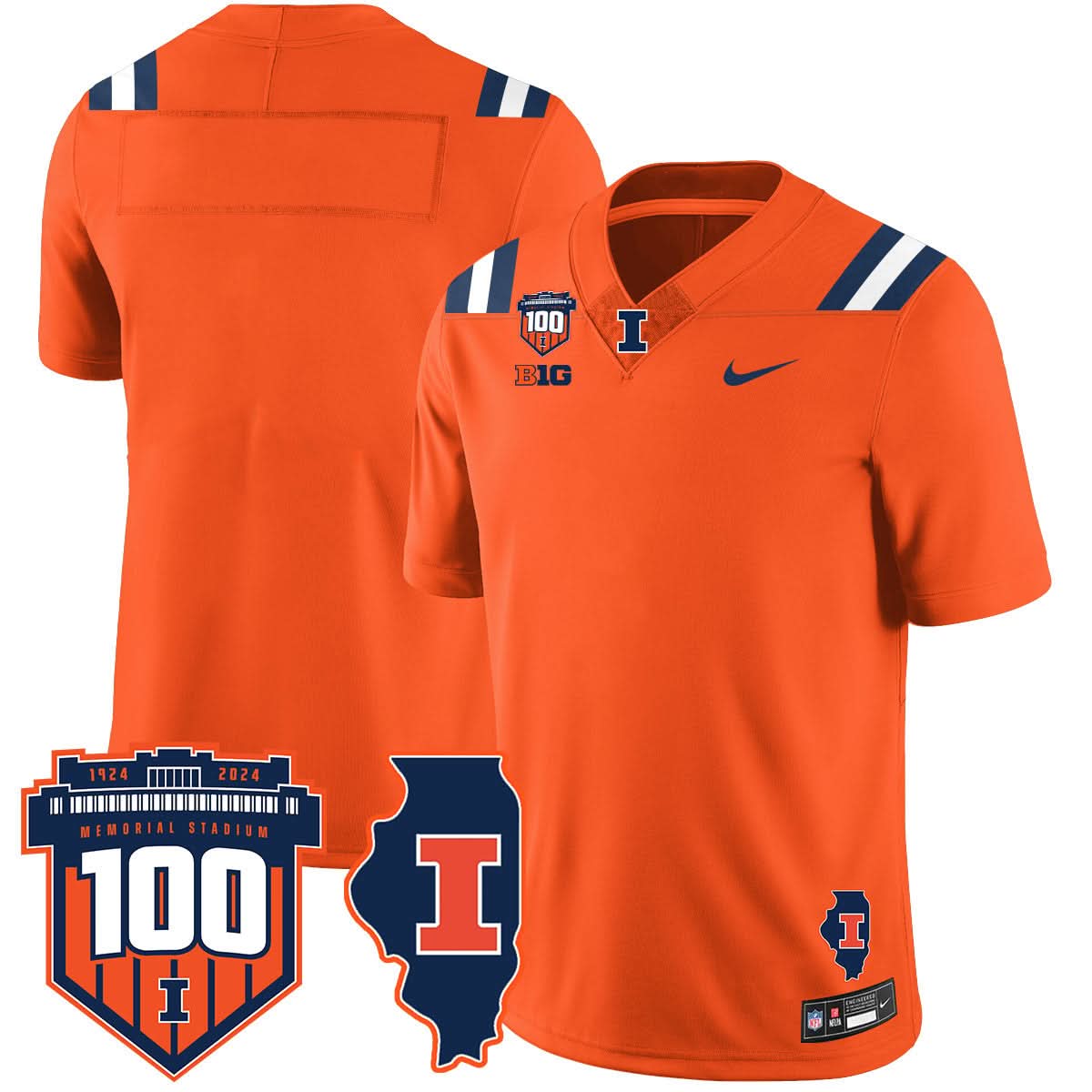 Illinois Football Vapor Jersey