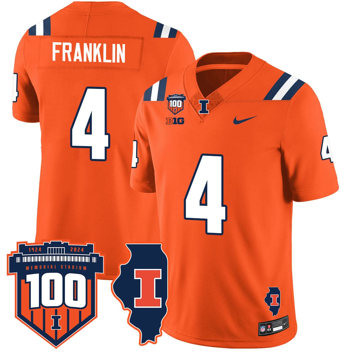 Illinois Football Vapor Jersey