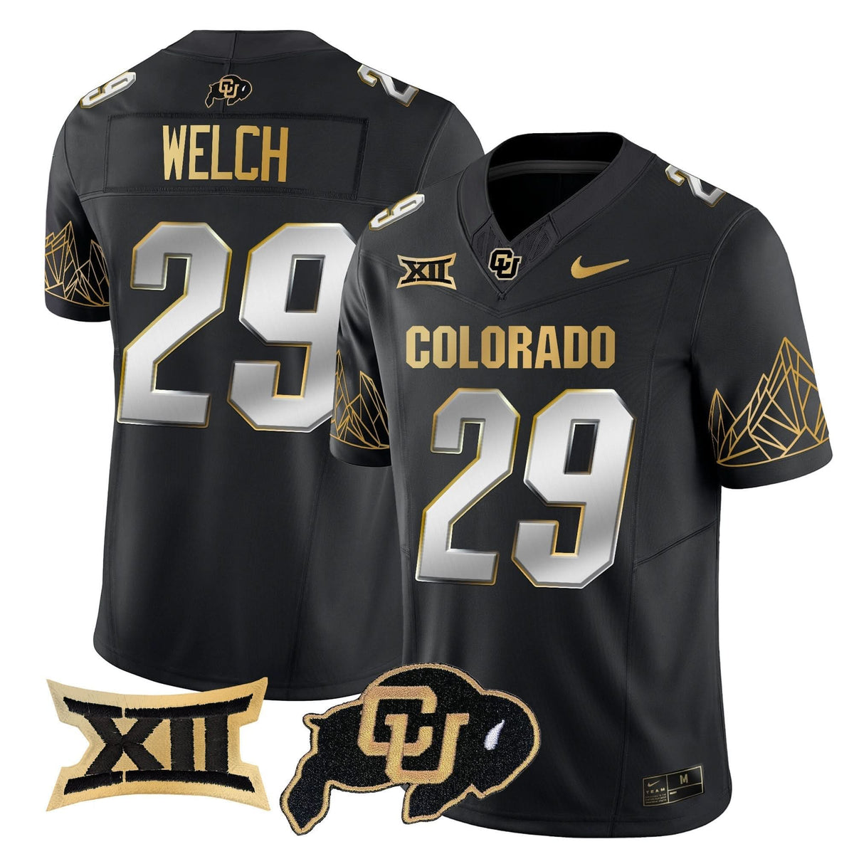 CB Big 12 XII Patch Gold Vapor Limited Jersey