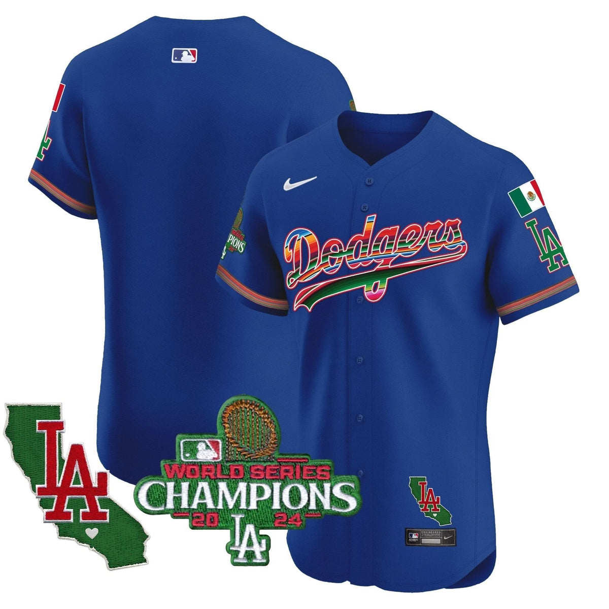 LAD Mexico 2024 World Series Champions Vapor Premier Elite Jersey - Stitched