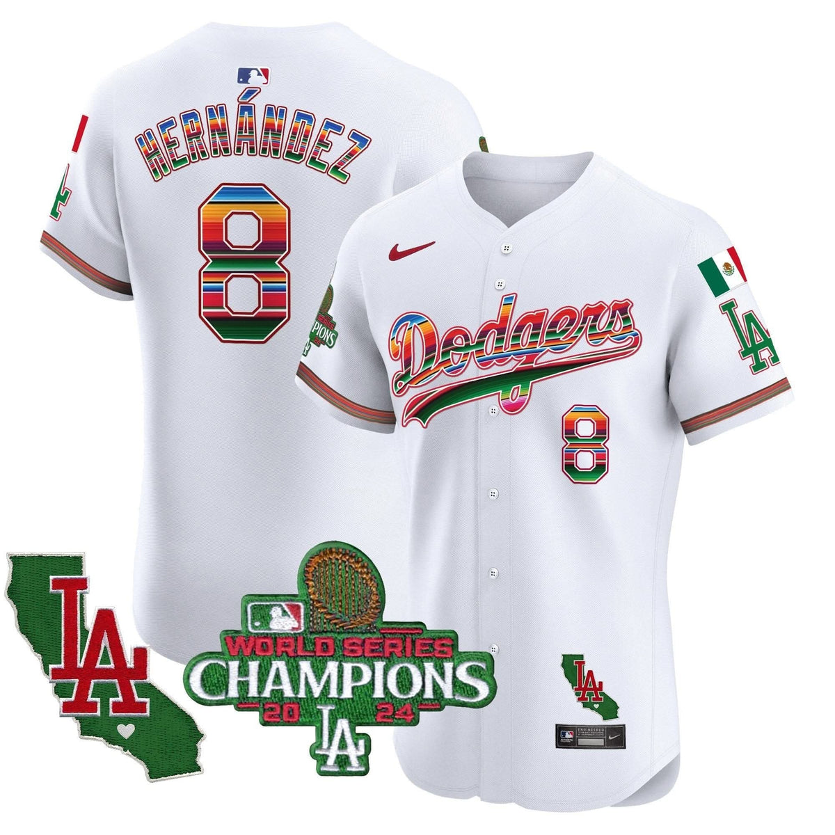 LAD Mexico 2024 World Series Champions Vapor Premier Elite Jersey - Stitched