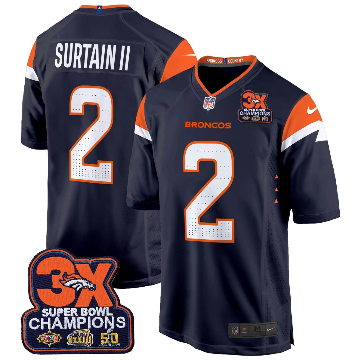DB 3-Time Champions Patch Game Jersey - Al Stitched