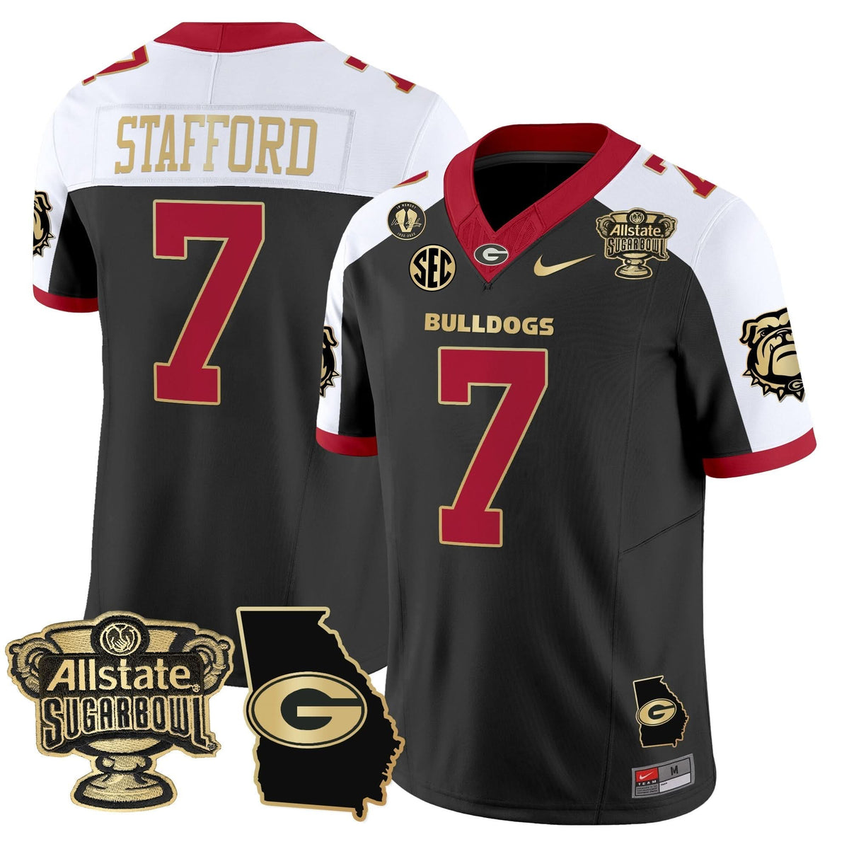 GB 2025 Sugar Bowl & Georgia Map Patch Vapor Limited Jersey
