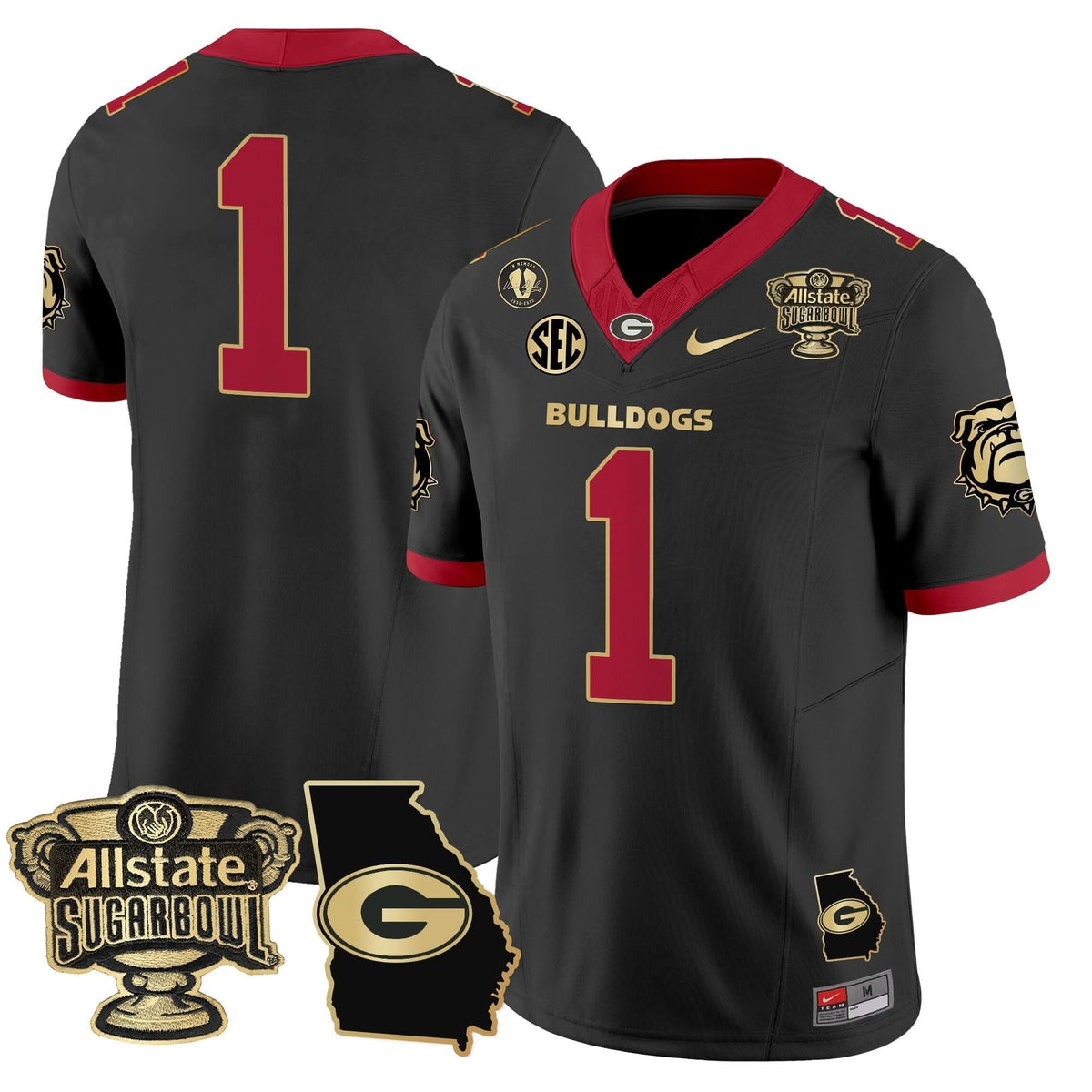 GB 2025 Sugar Bowl & Georgia Map Patch Vapor Limited Jersey