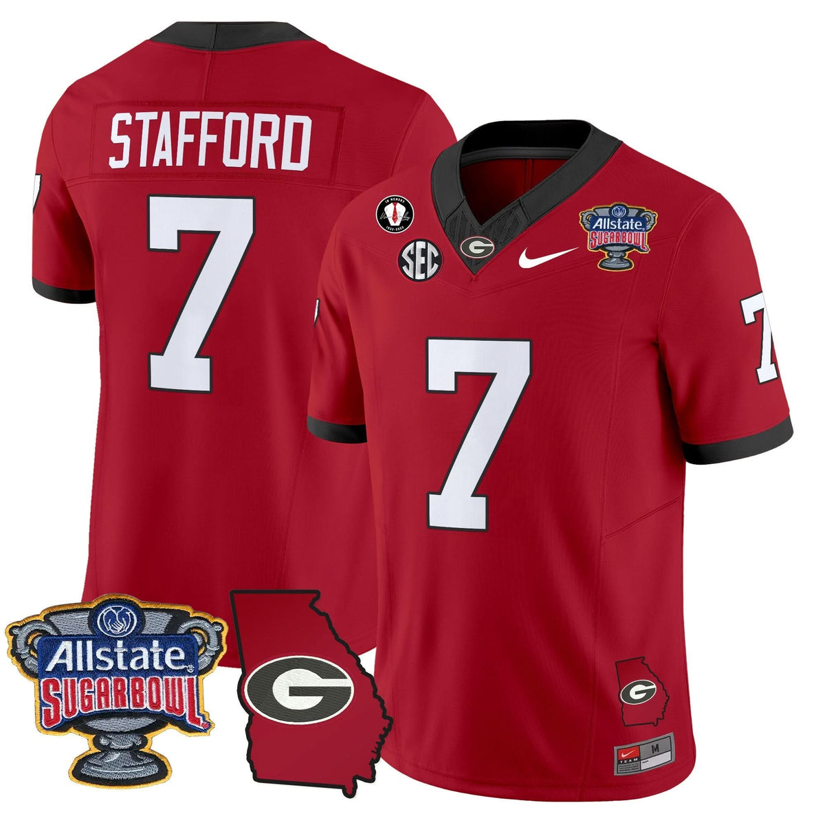 GB 2025 Sugar Bowl & Georgia Map Patch Vapor Limited Jersey