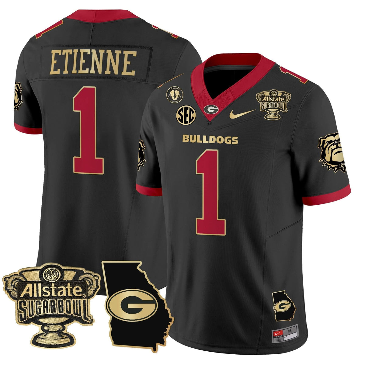 GB 2025 Sugar Bowl & Georgia Map Patch Vapor Limited Jersey