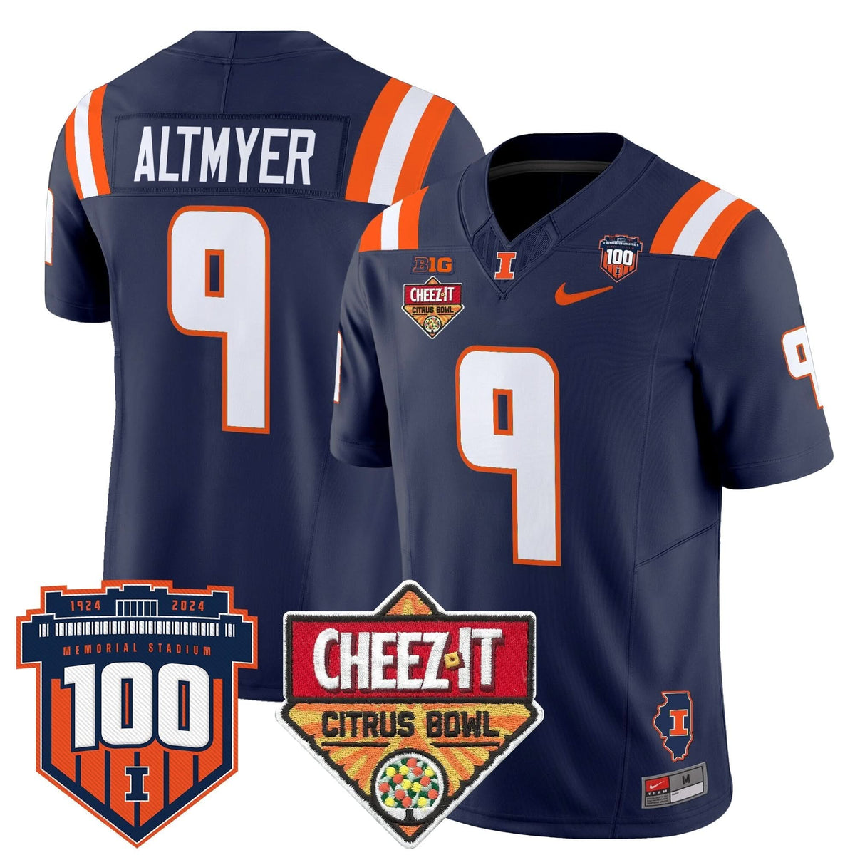 ILL 2025 Cheez-It Citrus Bowl Patch Vapor Limited Jersey